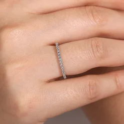 Hot Gabriel & Co. 14K White Gold Diamond Stackable Ring