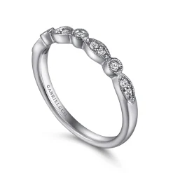 Online Gabriel & Co. 14K White Gold Diamond Stackable Ladies Ring