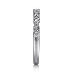 Online Gabriel & Co. 14K White Gold Diamond Stackable Ladies Ring