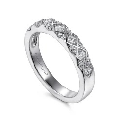 Hot Gabriel & Co. 14K White Gold Diamond Stackable Ring