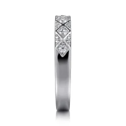 Hot Gabriel & Co. 14K White Gold Diamond Stackable Ring