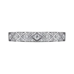 Hot Gabriel & Co. 14K White Gold Diamond Stackable Ring