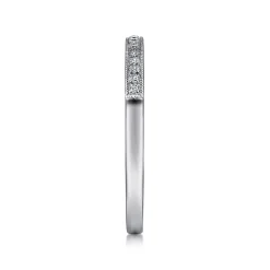 Best Gabriel & Co. 14K White Gold Diamond Stackable Ring