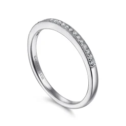 Best Gabriel & Co. 14K White Gold Diamond Stackable Ring