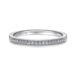 Best Gabriel & Co. 14K White Gold Diamond Stackable Ring