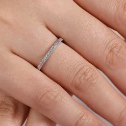 Best Gabriel & Co. 14K White Gold Diamond Stackable Ring