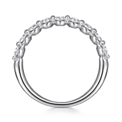 Hot Gabriel & Co. 14K White Gold Diamond Stackable Ring