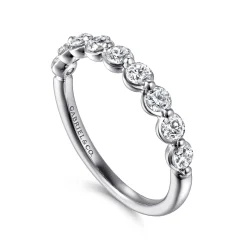 Hot Gabriel & Co. 14K White Gold Diamond Stackable Ring