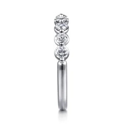 Hot Gabriel & Co. 14K White Gold Diamond Stackable Ring