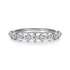 Hot Gabriel & Co. 14K White Gold Diamond Stackable Ring