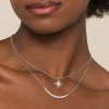 New Gabriel & Co. 14K White Gold Diamond Starburst Pendant Necklace