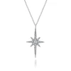 New Gabriel & Co. 14K White Gold Diamond Starburst Pendant Necklace