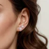 New Gabriel & Co. 14K White Gold Diamond Starburst Ear Climber Earrings