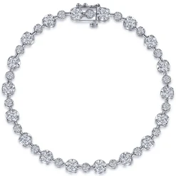 Best Gabriel & Co. 18K White Gold Diamond Station Tennis Bracelet