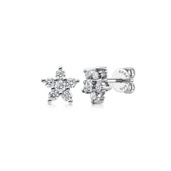Hot Gabriel & Co. 14K White Gold Diamond Stud Earrings