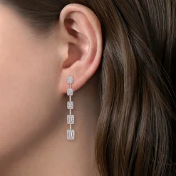 New Gabriel & Co. 18K White Gold Diamond Stud Earrings