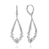 Discount Gabriel & Co. 18K White Gold Diamond Teardrop Leverback Earrings