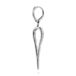 Hot Gabriel & Co. 14K White Gold Diamond Teardrop Drop Earrings