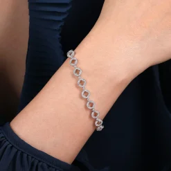 New Gabriel & Co. 14K White Gold Diamond Tennis Bracelet