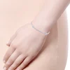 Discount Gabriel & Co. 14K White Gold Diamond Tennis Bracelet with Round Cluster Stations
