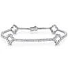 Discount Gabriel & Co. 14K White Gold Diamond Tennis Bracelet with Clover Stations
