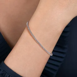 New Gabriel & Co. 14K White Gold Diamond Tennis Bracelet