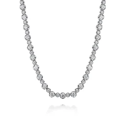 Gabriel & Co. 14K White Gold Diamond Tennis Necklace