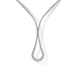 Clearance Gabriel & Co. 18K White Gold Diamond Tennis Necklace