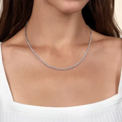Hot Gabriel & Co. 14K White Gold Diamond Tennis Necklace