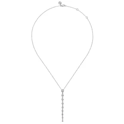 Gabriel & Co. 14K White Gold Diamond Vertical Bar Necklace