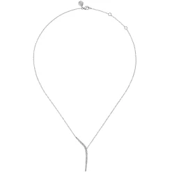 Online Gabriel & Co. 14K White Gold Diamond Y Necklace