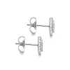 Gabriel & Co. 14K White Gold Double Diamond Halo Stud Earrings