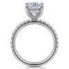 Sale Gabriel & Co. 14K White Gold Elongated Cushion Cut Diamond Engagement Ring