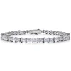 New Gabriel & Co. 18K White Gold Emerald cut and Round Diamond Tennis Bracelet