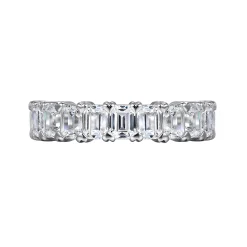 New Gabriel & Co. 14K White Gold Emerald Cut Diamond Anniversary Band - 2.65 ct