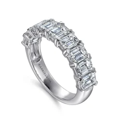 Gabriel & Co. 14K White Gold Emerald Cut Diamond Anniversary Band - 2.85 ct