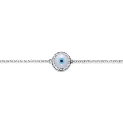 New Gabriel & Co. 14K White Gold Evil Eye Bracelet