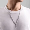 Clearance Gabriel & Co. 14K White Gold Faceted Cross Pendant