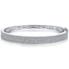 Hot Gabriel & Co. 14K White Gold Four Row Diamond Bangle