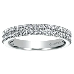 Online Gabriel & Co. 14K White Gold French Pave Diamond Anniversary Band - 0.45 ct