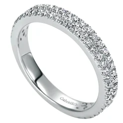 Online Gabriel & Co. 14K White Gold French Pave Diamond Anniversary Band - 0.45 ct