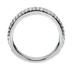 Online Gabriel & Co. 14K White Gold French Pave Diamond Anniversary Band - 0.45 ct