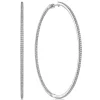 Outlet Gabriel & Co. 14K White Gold French Pave 80mm Round Inside Out Diamond Hoop Earrings