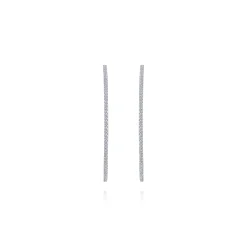 Sale Gabriel & Co. 14K White Gold French Pave 60mm Round Inside Out Diamond Hoop Earrings