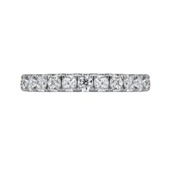 Online Gabriel & Co. 14K White Gold French Pave Set Diamond Eternity Band - 1.15 ct