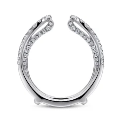 Outlet Gabriel & Co. 14K White Gold French Pave Set Diamond Ring Enhancer - 0.6 ct