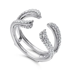 Outlet Gabriel & Co. 14K White Gold French Pave Set Diamond Ring Enhancer - 0.6 ct