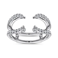 Outlet Gabriel & Co. 14K White Gold French Pave Set Diamond Ring Enhancer - 0.6 ct