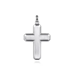 Outlet Gabriel & Co. 14K White Gold Geometric Cross Pendant