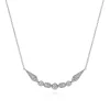 Outlet Gabriel & Co. 14K White Gold Geometric Shape Curved Bar Diamond Necklace